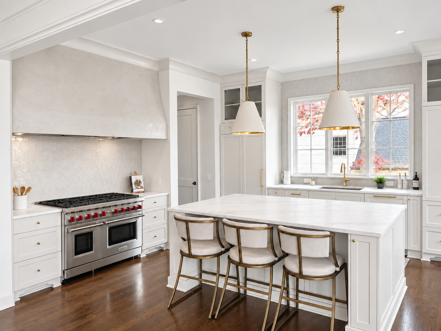 Bright contemporary residential interior with clean architectural details